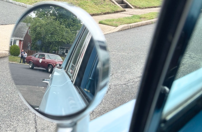 nova in rear view mirror